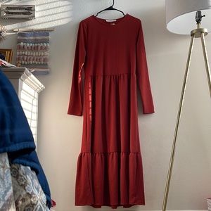 NWT Lush Maxi Dress in Rust - L